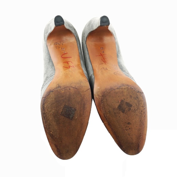 EXC Gray BALLY of SWITZERLAND Rosaline Suede Leather Lace-Up Pumps 6 M